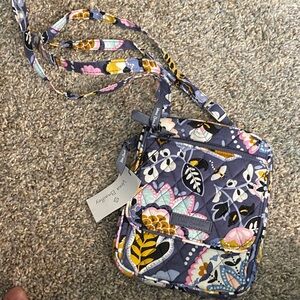 Vera Bradley Blue and Yellow Floral Crossbody Bag